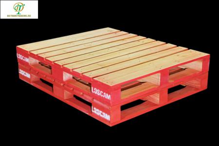 Pallet gỗ Loscam đỏ 1000x1200x160mm - China - Pallet Gỗ Đại Thành - Công Ty Cổ Phần Bao Bì Đại Thành